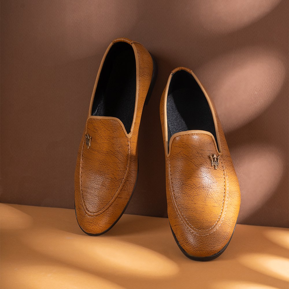 کفش کالج مازراتی مردانه عسلی طرحدار مدل M372 ویژه